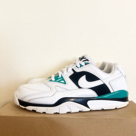 SOLD ❌ Nike Air Cross Trainer3 Low White Neptune Green Black size 10 CJ8172-101 - Picture 2 of 9